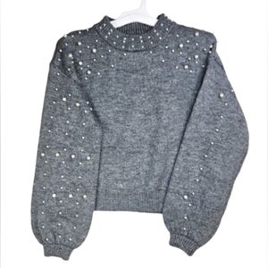 Luna Tuccini Sweatee Luxurious Cozy Casual Drop Shoulder Confortable Gray Size M